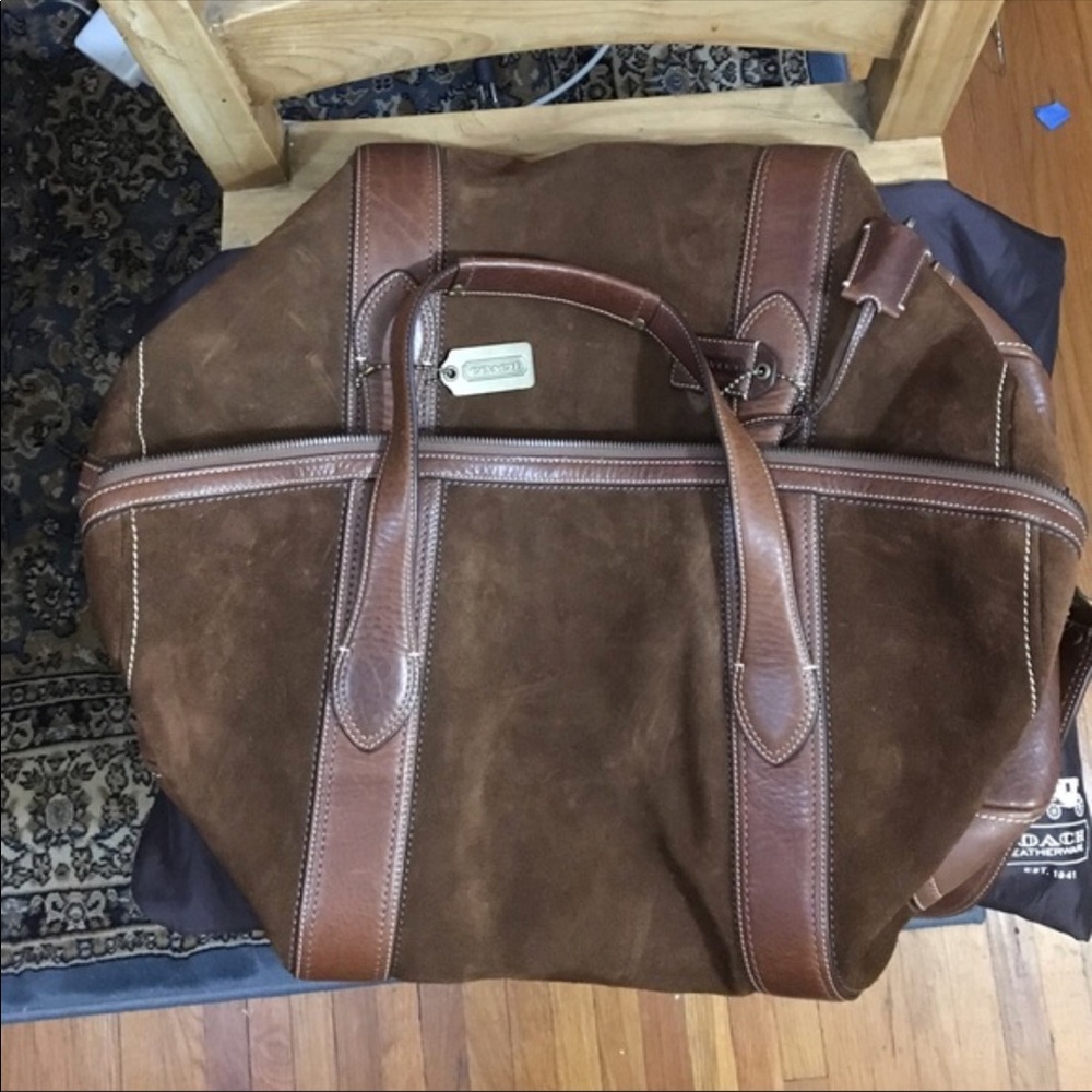 Coach Brown Leather Duffle Bag UNUSED Excellent!